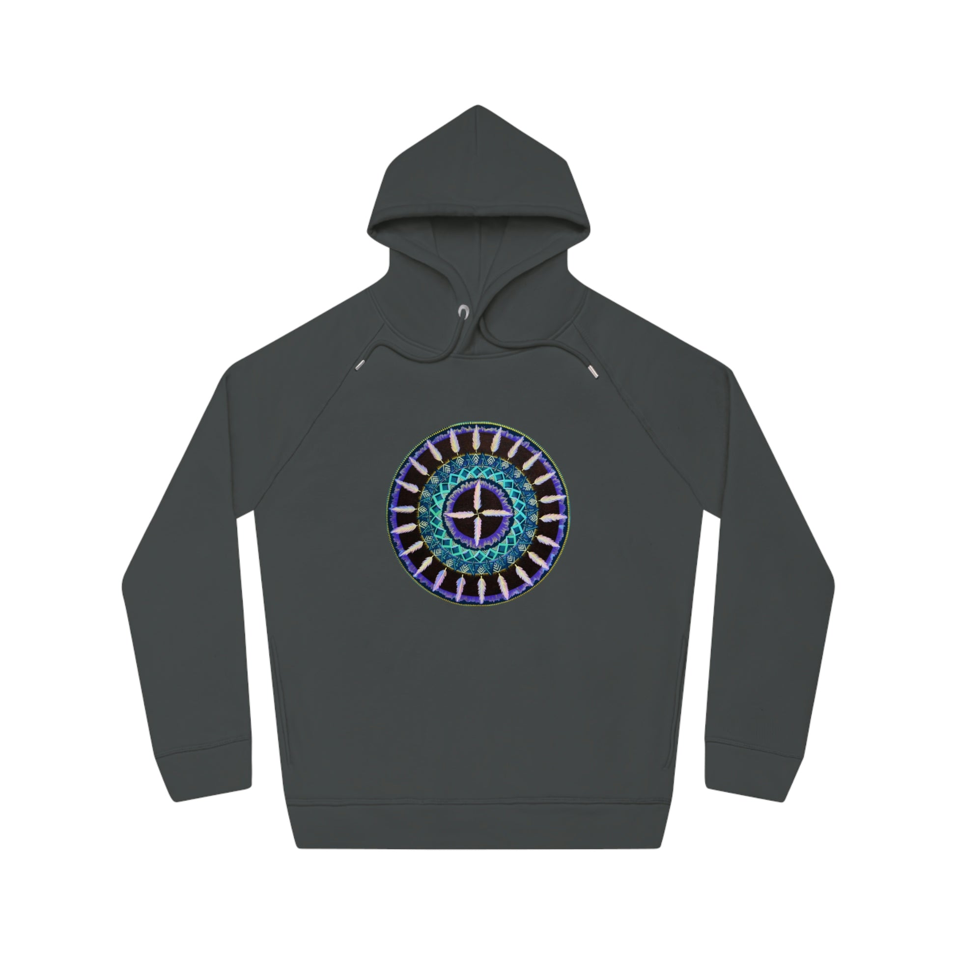 "Cuatro Vientos" Lords & Ladies Organic Sider Hoodie - Blue Flame Array Anthracite / XS Hoodie