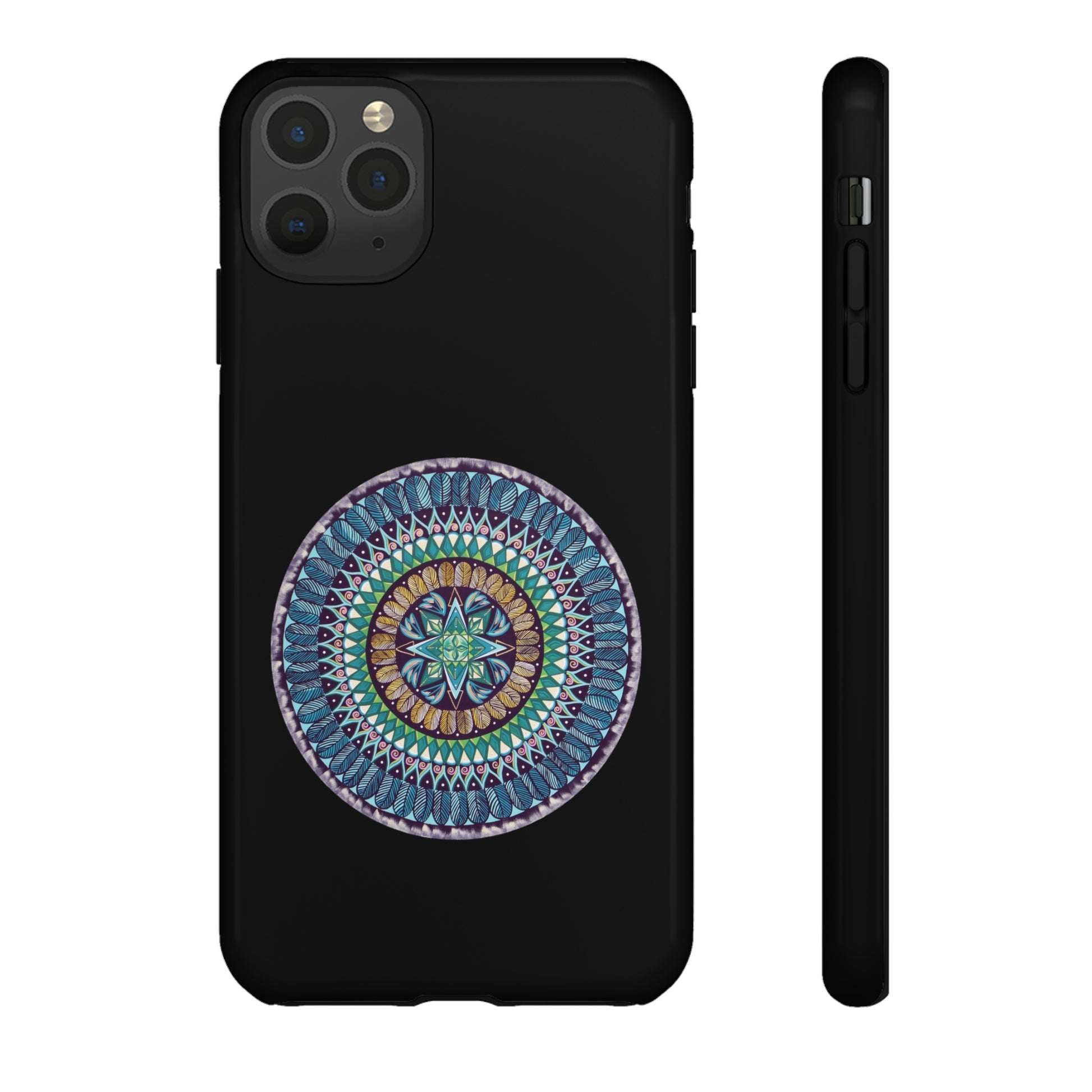 "AquilazurA Kryst'dala" Art Phone Armor - Blue Flame Array iPhone 11 Pro Max / Glossy Phone Case