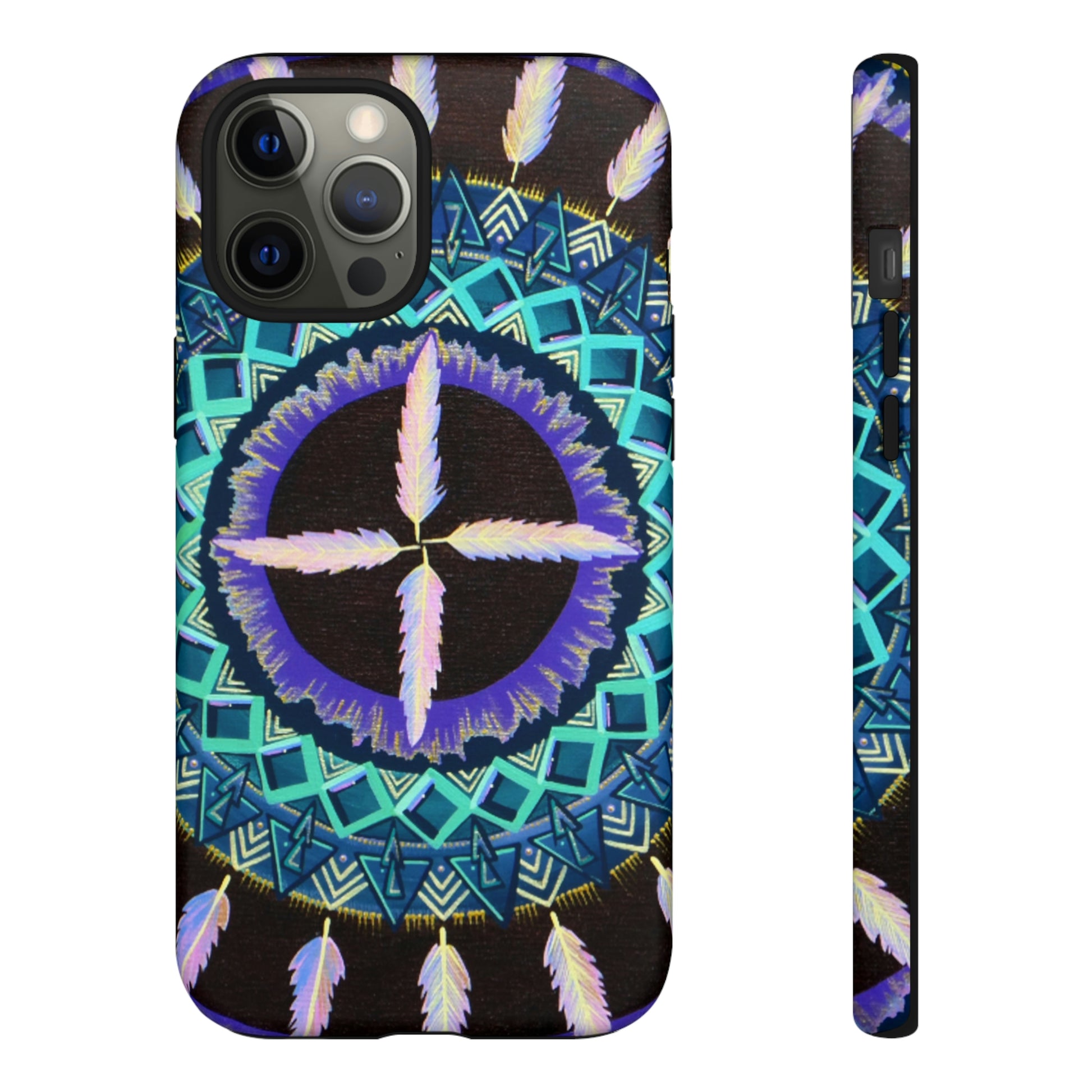 "Cuatro Vientos" Art Phone Armor - Blue Flame Array iPhone 12 Pro Max / Matte Phone Case