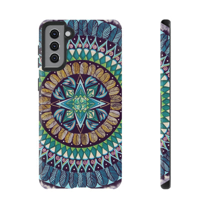 "AquilazurA Kryst'dala" Art Phone Armor - Blue Flame Array Samsung Galaxy S21 Plus / Glossy Phone Case