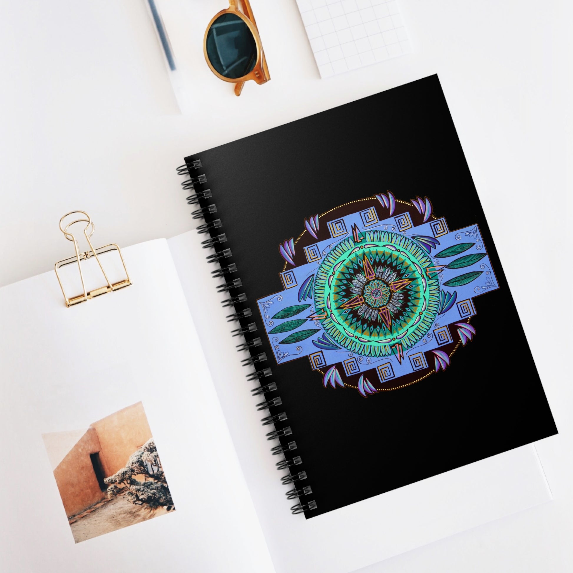 "Plumachakana" Spiral Notebook - Blue Flame Array One Size Paper products