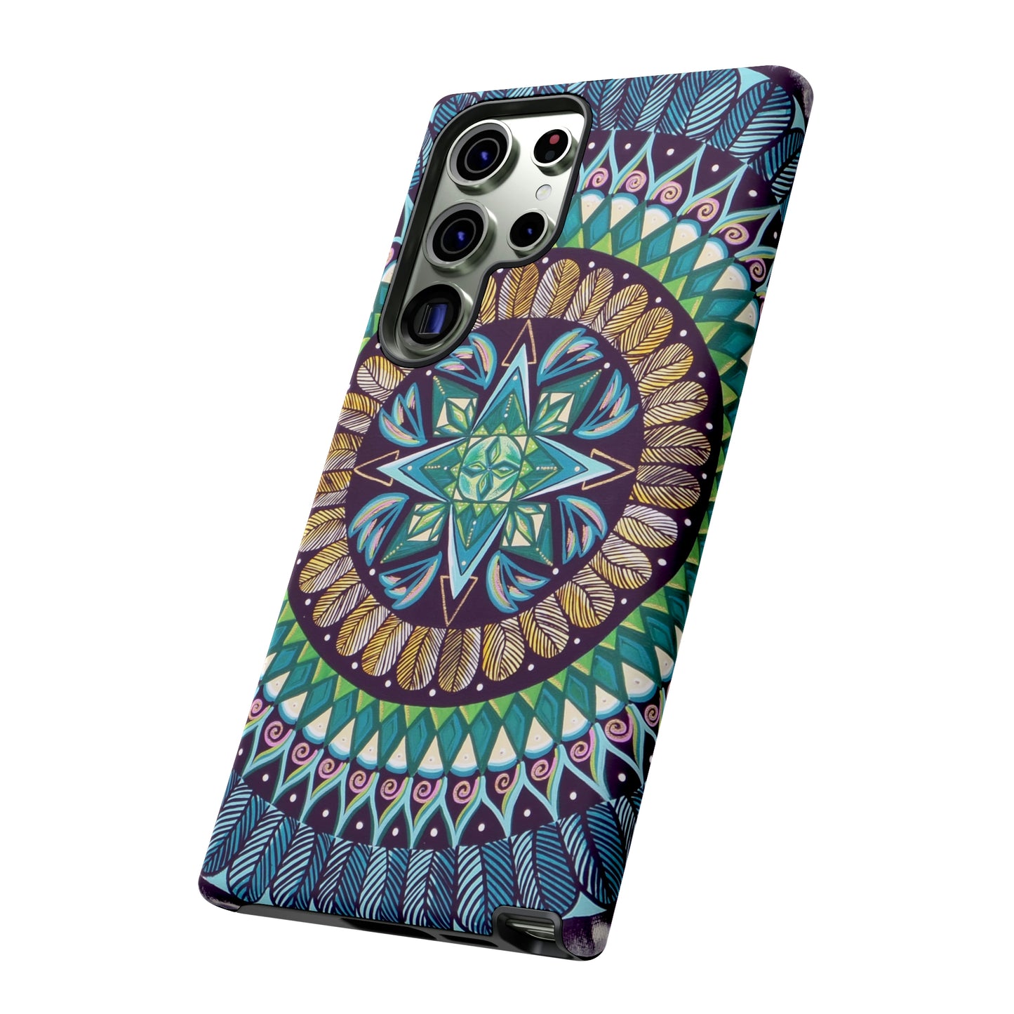 "AquilazurA Kryst'dala" Art Phone Armor - Blue Flame Array Phone Case