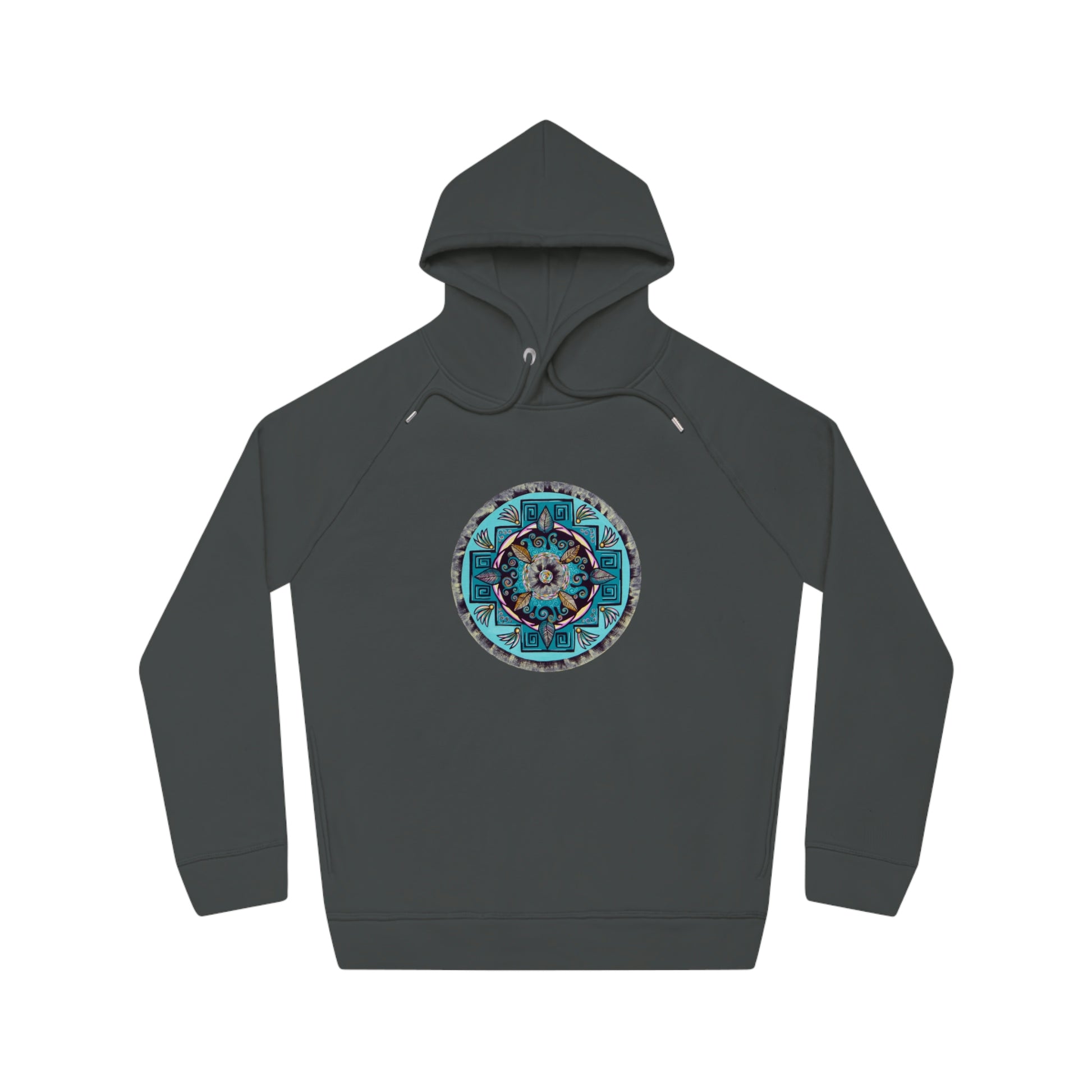 "Hojachakana" Lords & Ladies Organic Sider Hoodie - Blue Flame Array Anthracite / XS Hoodie