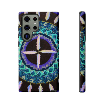 "Cuatro Vientos" Art Phone Armor - Blue Flame Array Samsung Galaxy S23 Ultra / Glossy Phone Case