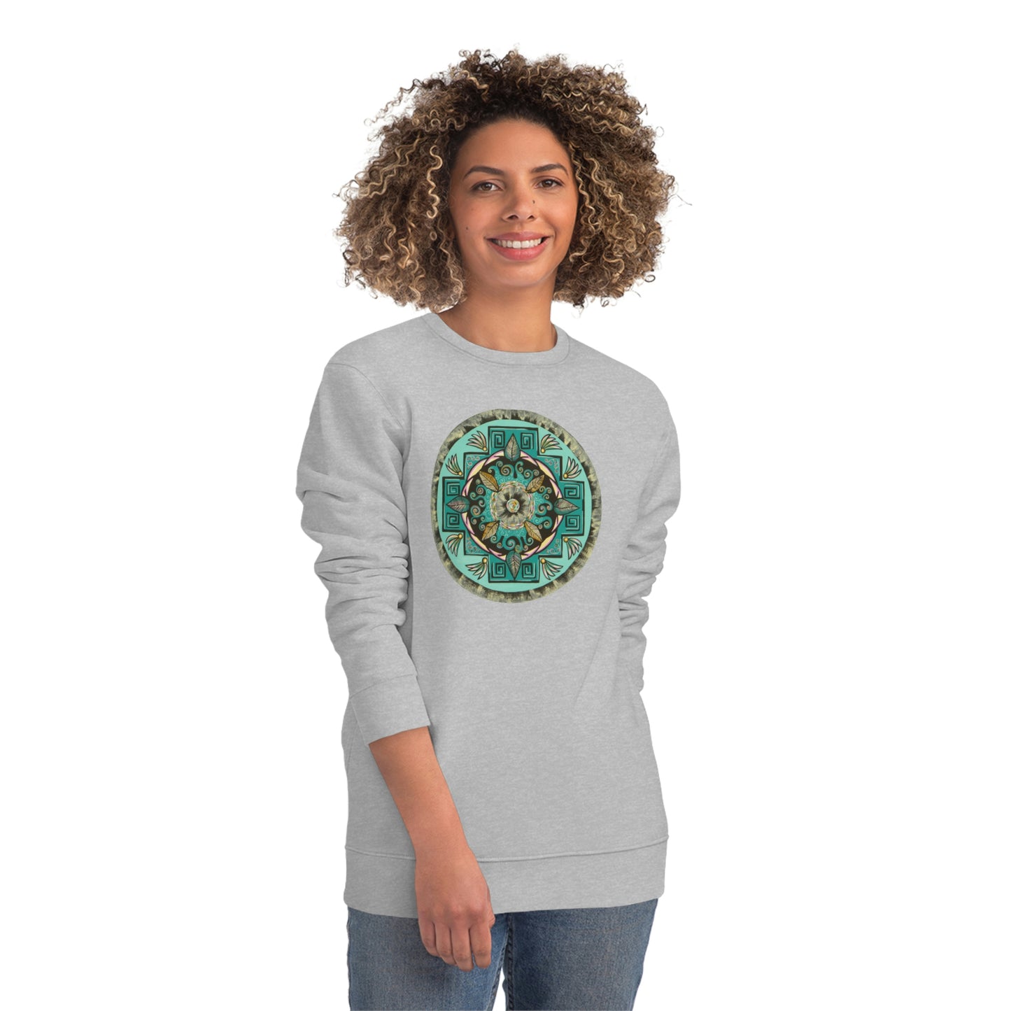 "Hojachakana" Lords & Ladies Organic Sweatshirt - Blue Flame Array Sweatshirt