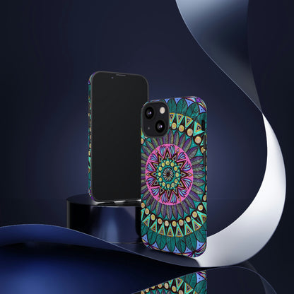 "Mandaladiosa" Art Phone Armor - Blue Flame Array Phone Case