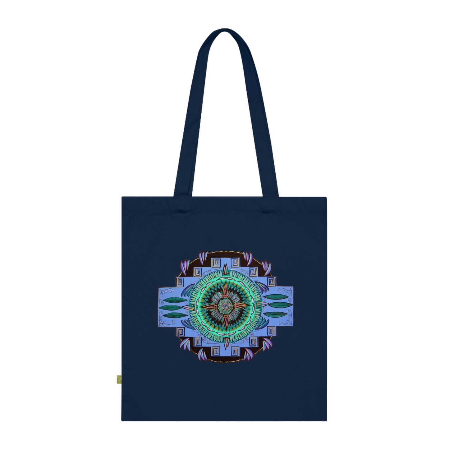 "Plumachakana" Organic Cotton Tote Bag - Blue Flame Array Bags