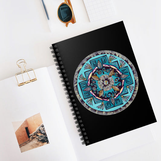 "Hojachakana" Spiral Notebook - Blue Flame Array One Size Paper products