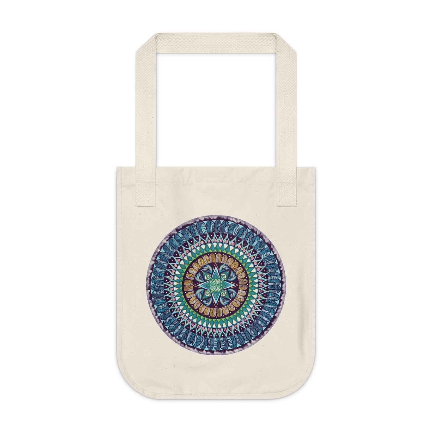 "AquilazurA Kryst'dala" Organic Canvas Tote Bag - Blue Flame Array Bags