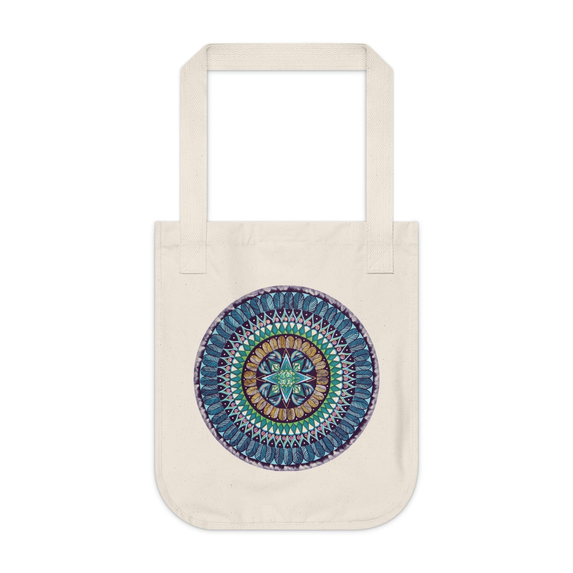 "AquilazurA Kryst'dala" Organic Canvas Tote Bag - Blue Flame Array Bags