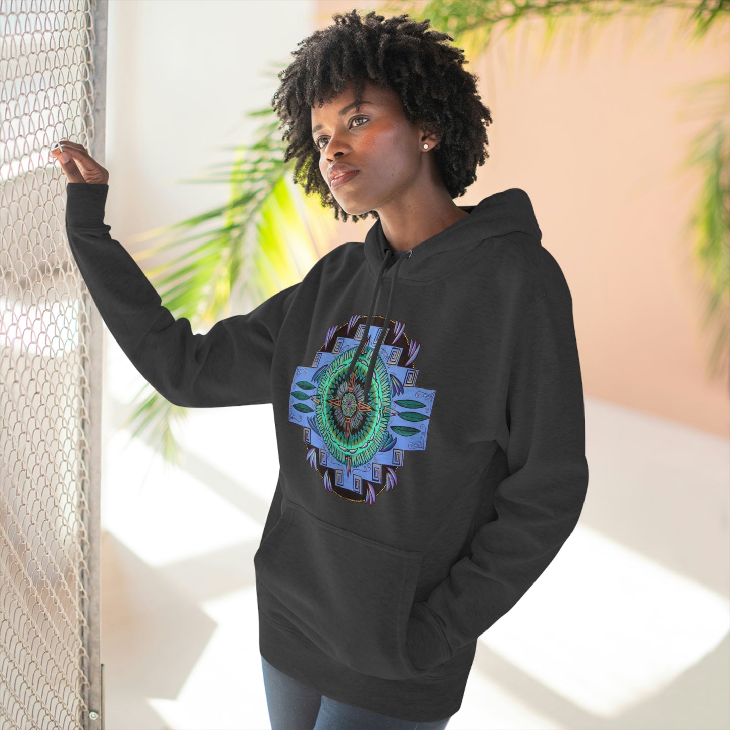 "Plumachakana" Lords & Ladies Pullover Hoodie - Blue Flame Array Hoodie