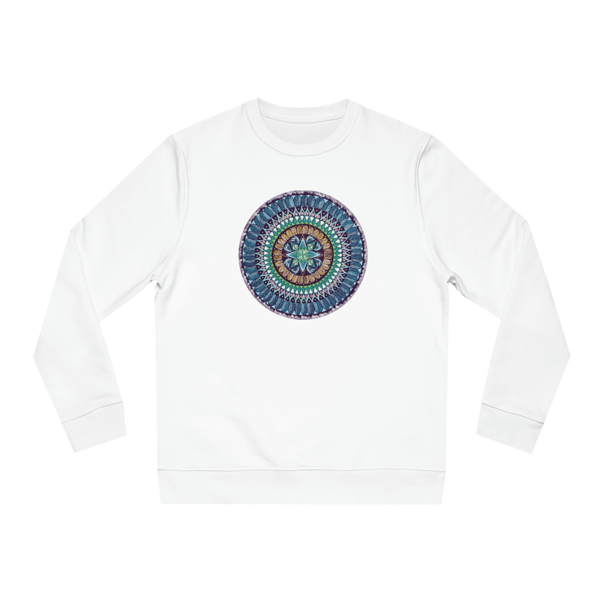 "AquilazurA Kryst'dala" Lords & Ladies Organic Sweatshirt - Blue Flame Array White / XS Sweatshirt