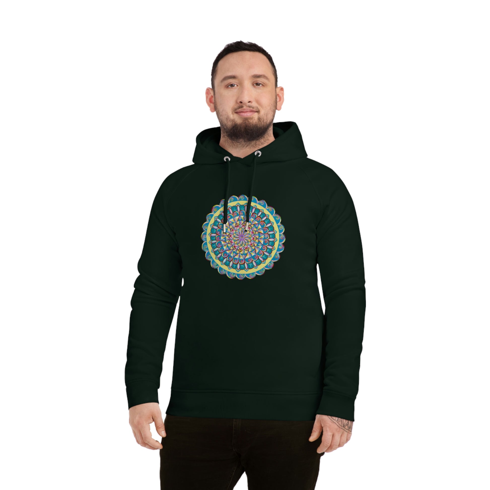 "Almandalayana" Lords & Ladies Organic Sider Hoodie - Blue Flame Array Hoodie