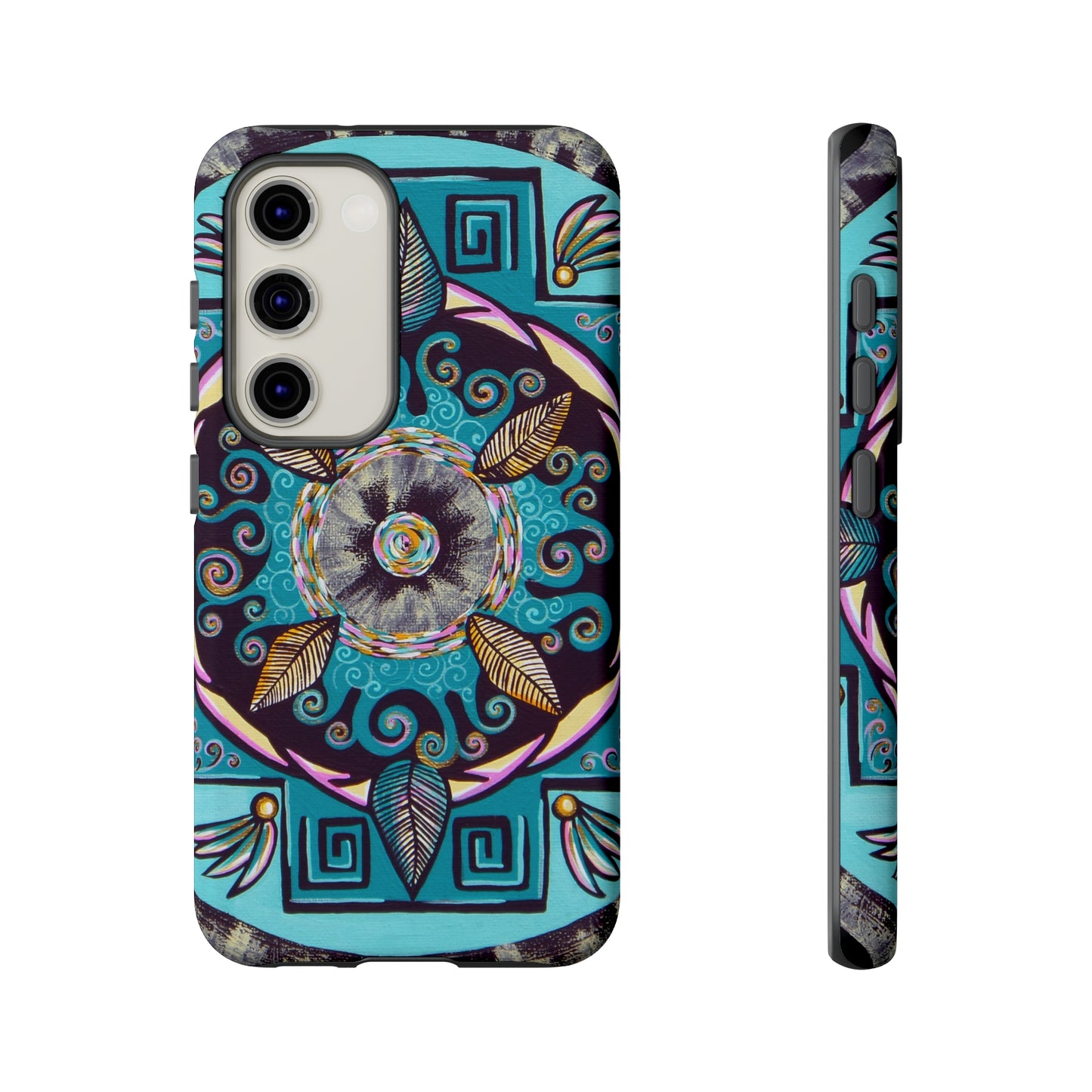 "Hojachakana" Art Phone Armor - Blue Flame Array Samsung Galaxy S23 / Matte Phone Case