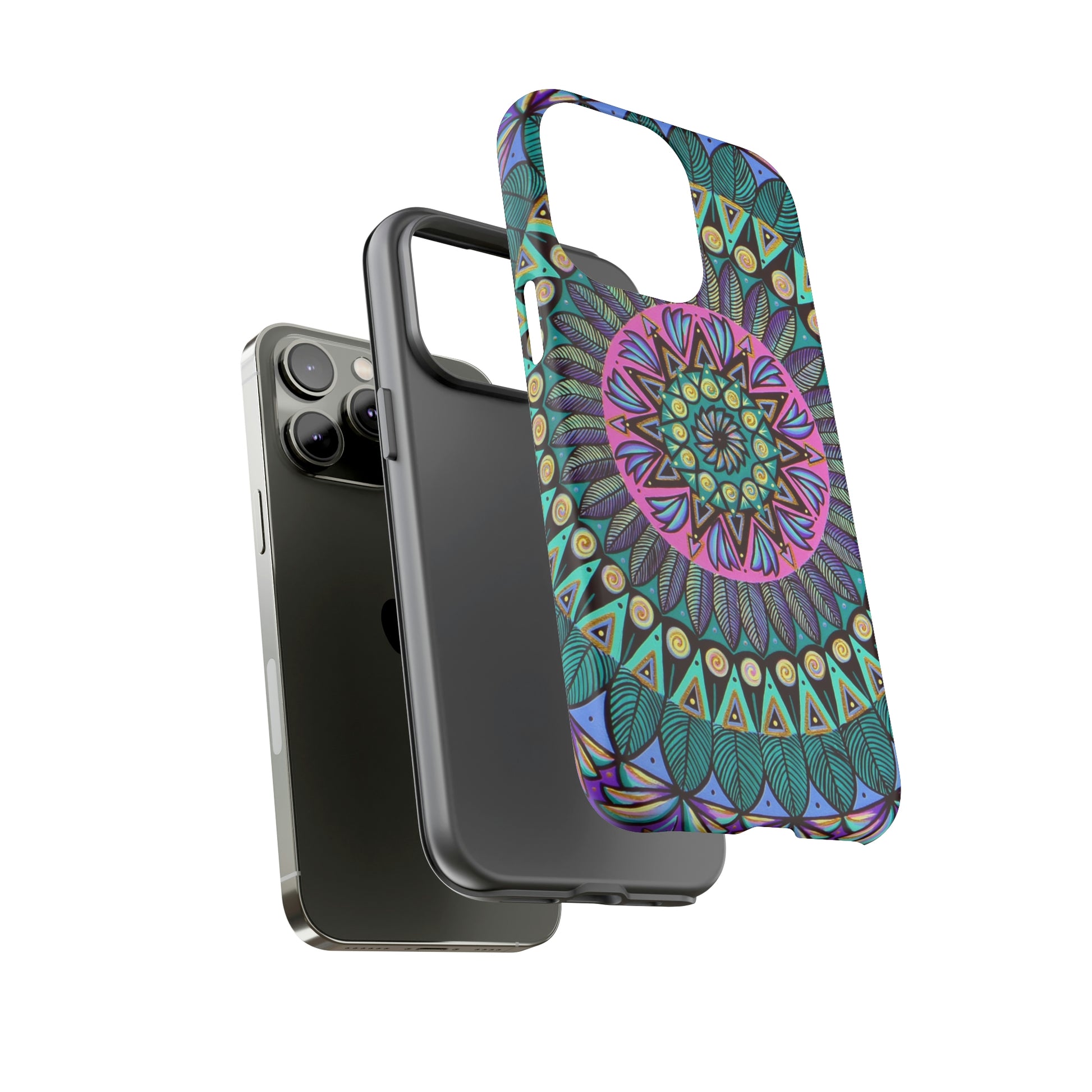 "Mandaladiosa" Art Phone Armor - Blue Flame Array Phone Case