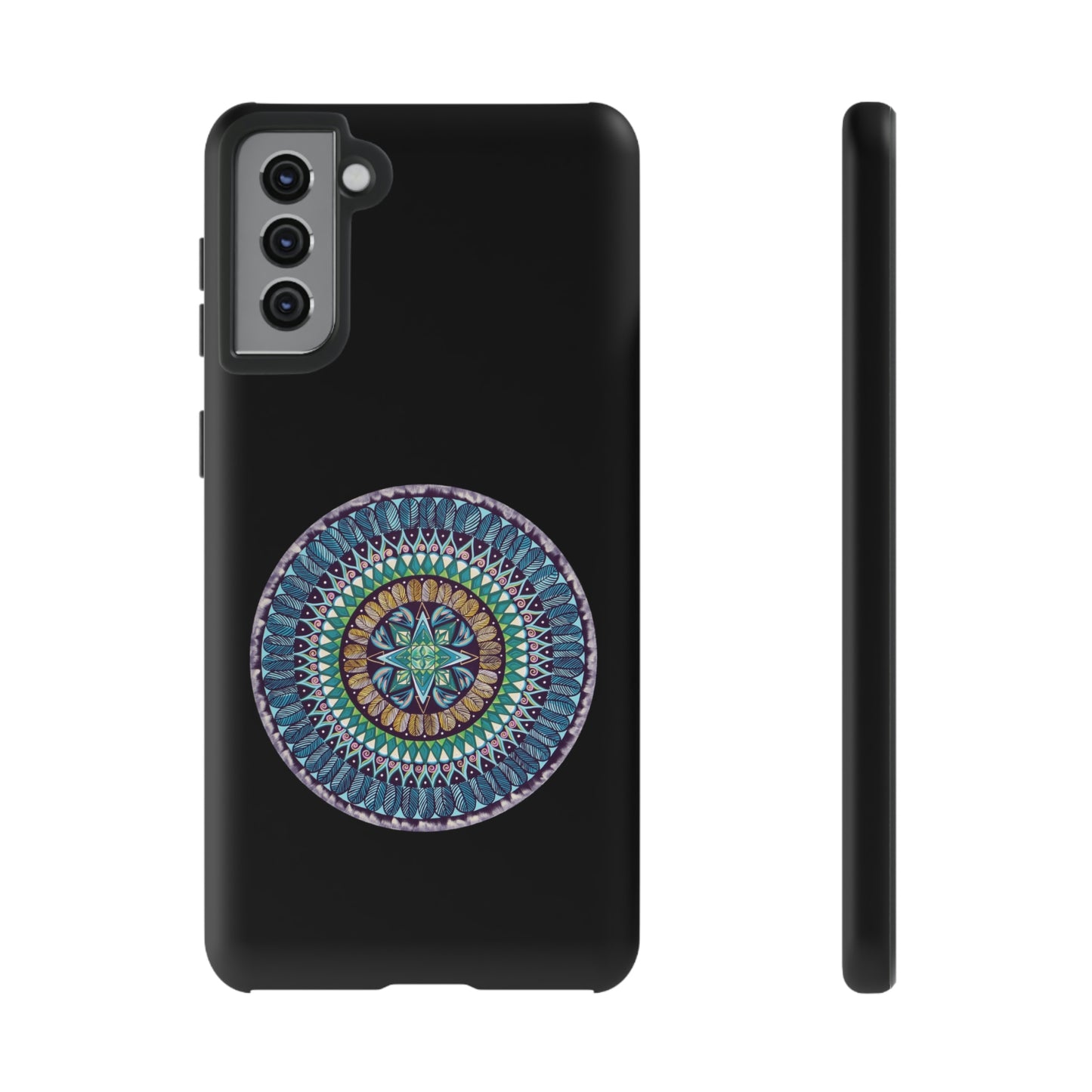 "AquilazurA Kryst'dala" Art Phone Armor - Blue Flame Array Samsung Galaxy S21 Plus / Matte Phone Case