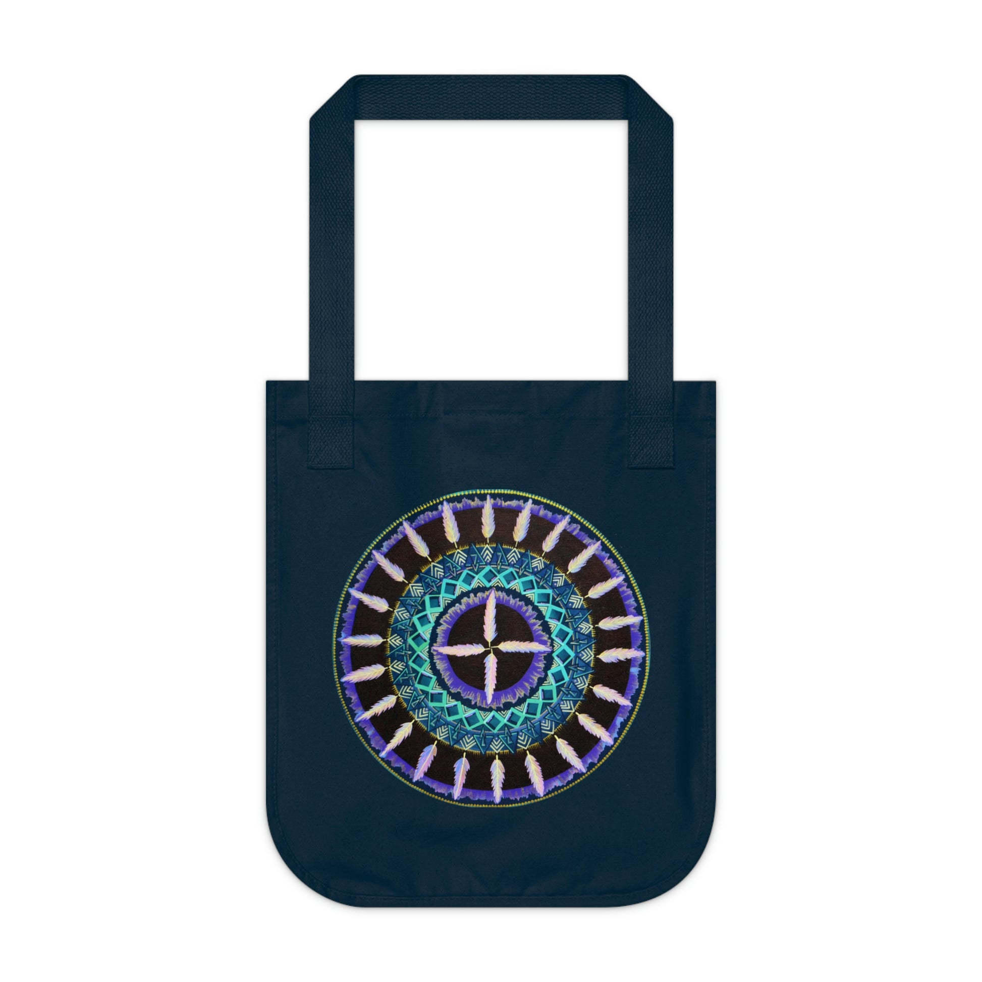 "Cuatro Vientos" Organic Canvas Tote Bag - Blue Flame Array Bags