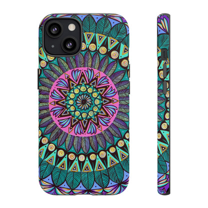 "Mandaladiosa" Art Phone Armor - Blue Flame Array iPhone 13 / Matte Phone Case