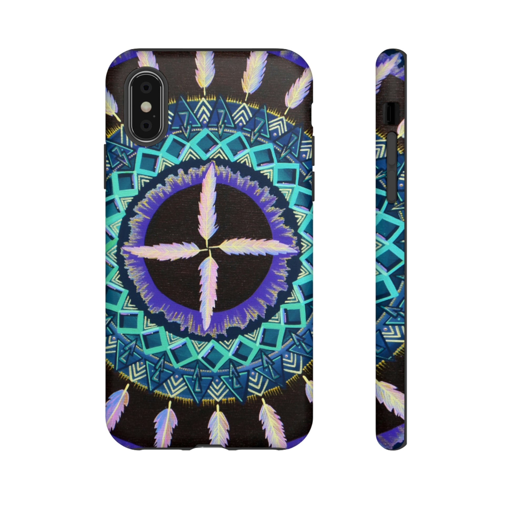 "Cuatro Vientos" Art Phone Armor - Blue Flame Array iPhone X / Matte Phone Case