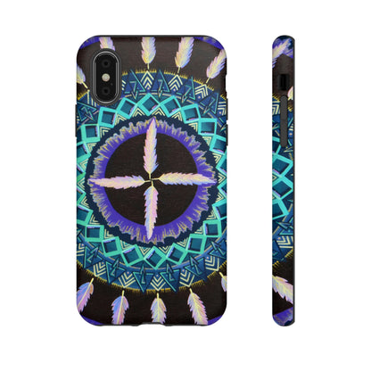 "Cuatro Vientos" Art Phone Armor - Blue Flame Array iPhone XS / Matte Phone Case