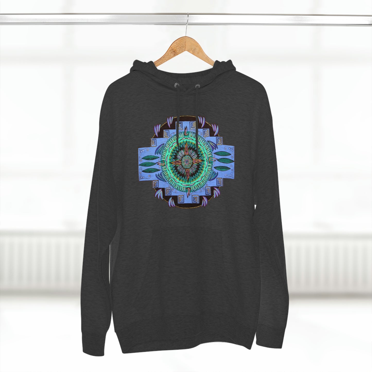 "Plumachakana" Lords & Ladies Pullover Hoodie - Blue Flame Array Hoodie