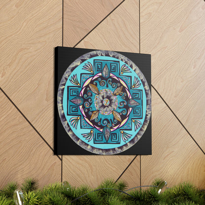 "Hojachakana" Canvas Gallery Wraps - Blue Flame Array Canvas