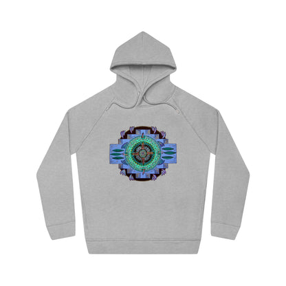 "Plumachakana" Lords & Ladies Organic Sider Hoodie - Blue Flame Array Heather Grey / XS Hoodie