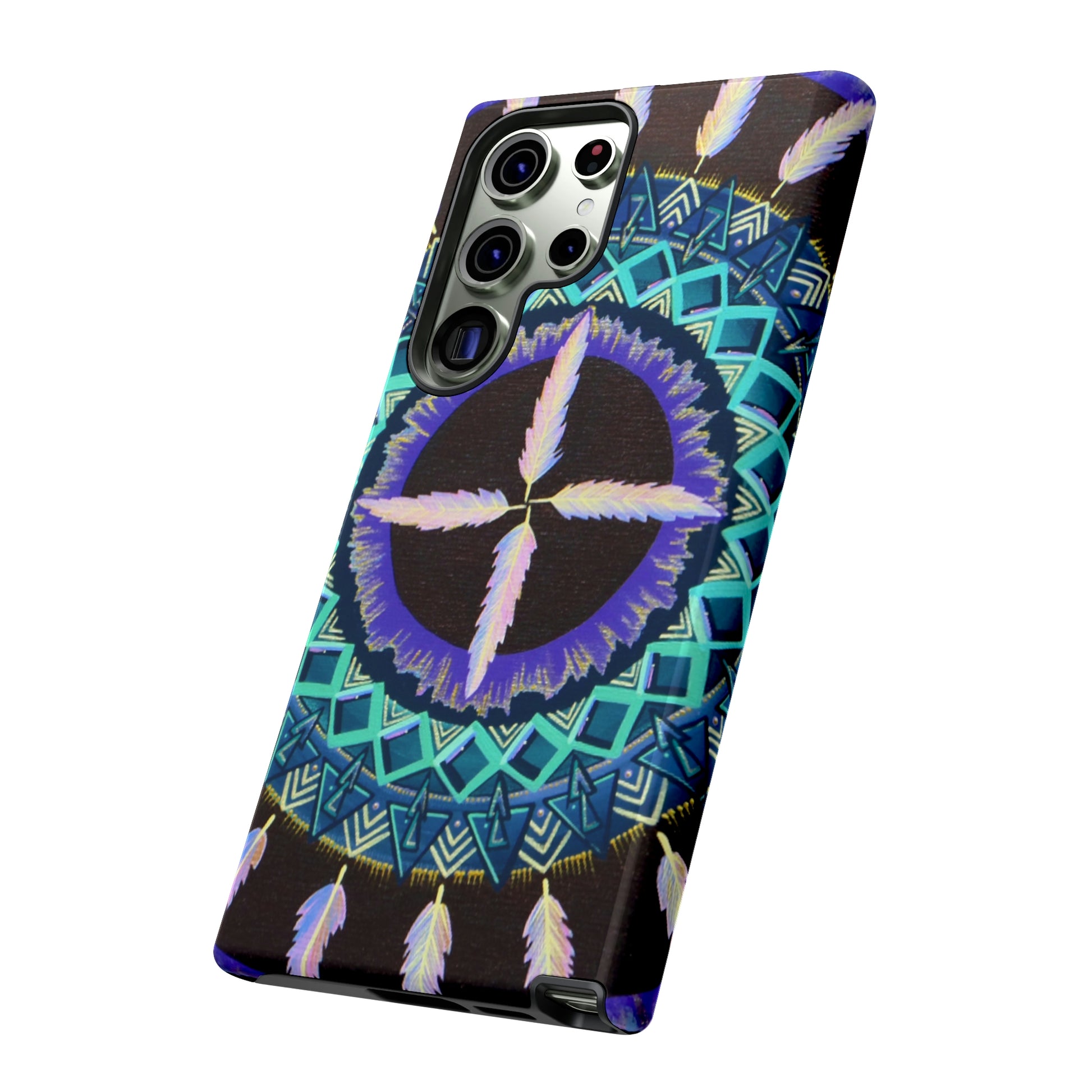 "Cuatro Vientos" Art Phone Armor - Blue Flame Array Phone Case