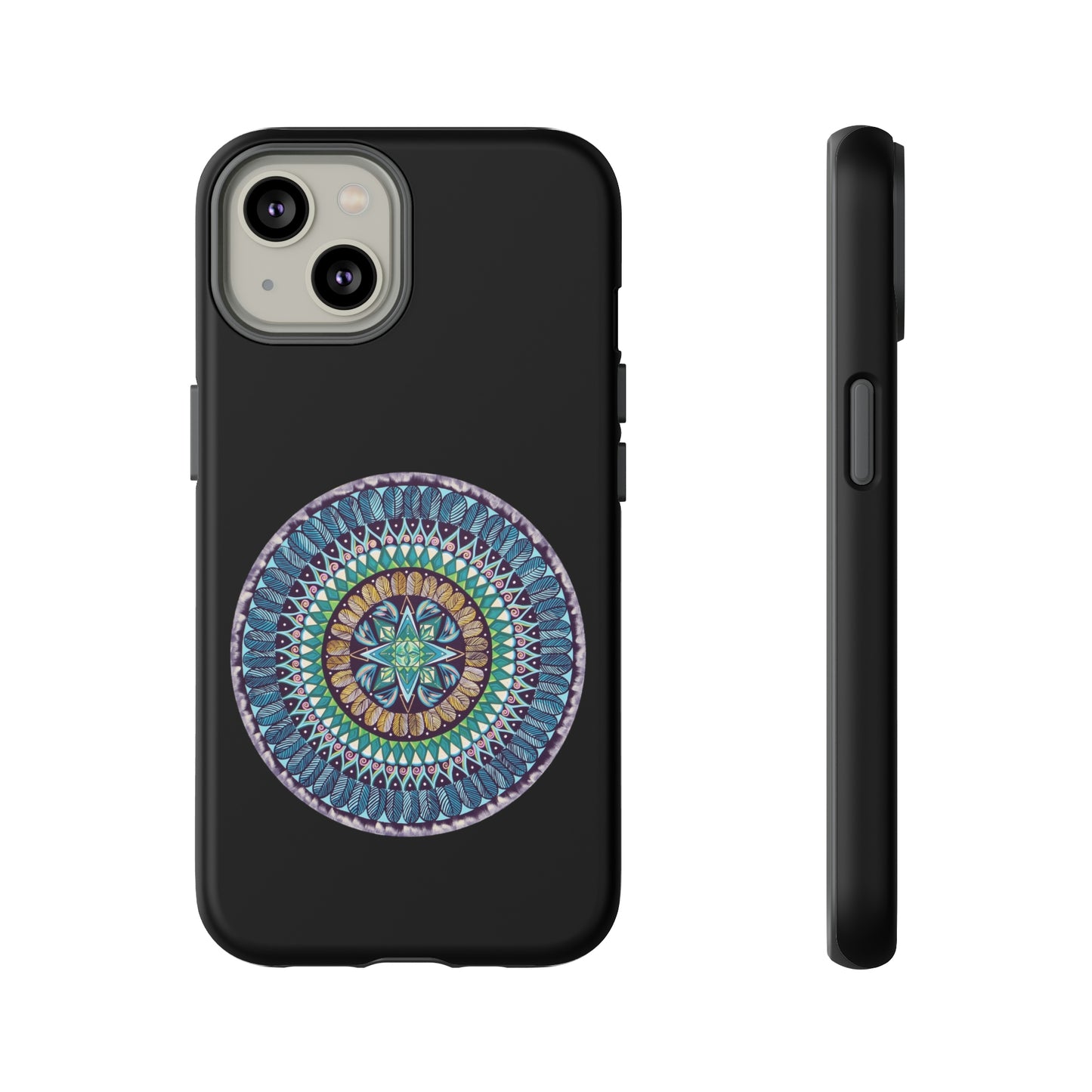 "AquilazurA Kryst'dala" Art Phone Armor - Blue Flame Array iPhone 14 / Matte Phone Case