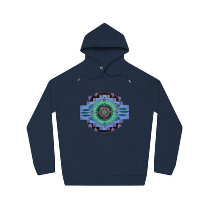 "Plumachakana" Lords & Ladies Organic Sider Hoodie - Blue Flame Array French Navy / XS Hoodie