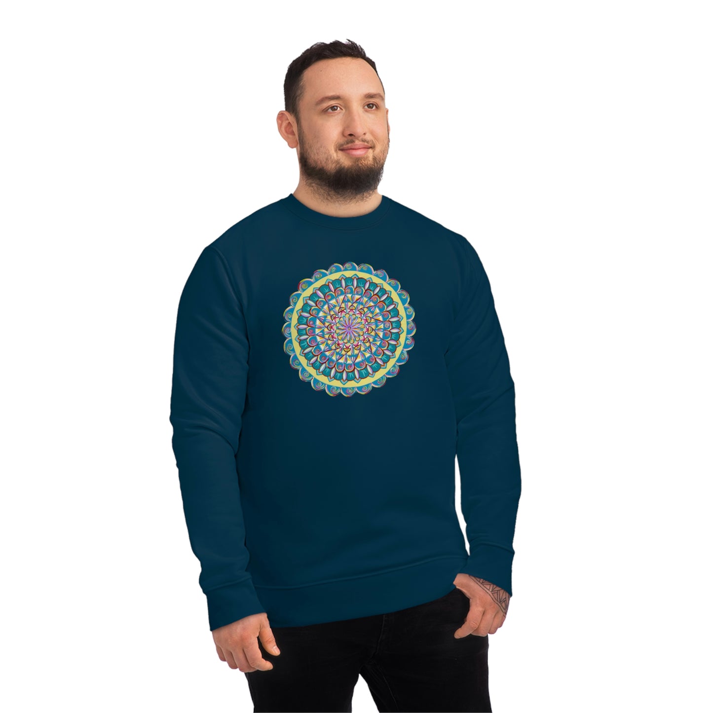 "Almandalayana" Lords & Ladies Organic Sweatshirt - Blue Flame Array Sweatshirt