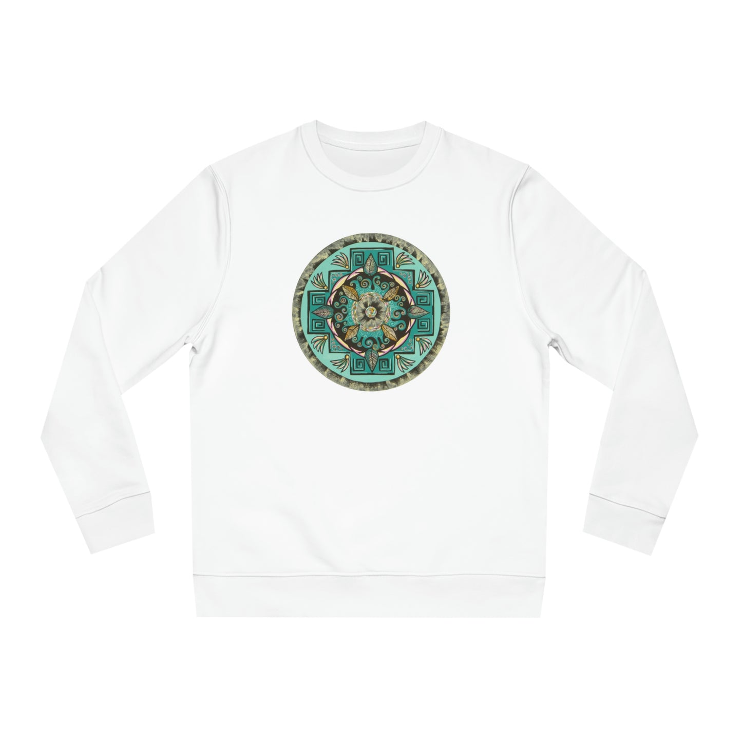 "Hojachakana" Lords & Ladies Organic Sweatshirt - Blue Flame Array White / XS Sweatshirt