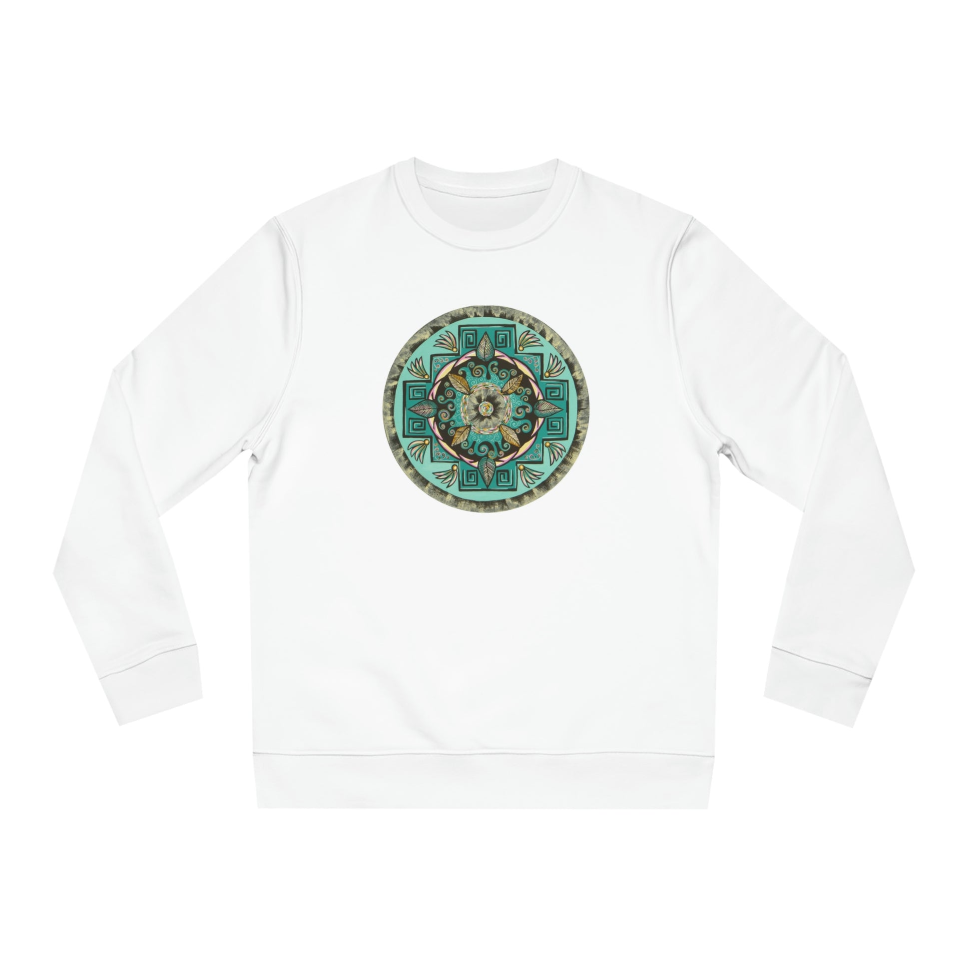 "Hojachakana" Lords & Ladies Organic Sweatshirt - Blue Flame Array White / XS Sweatshirt