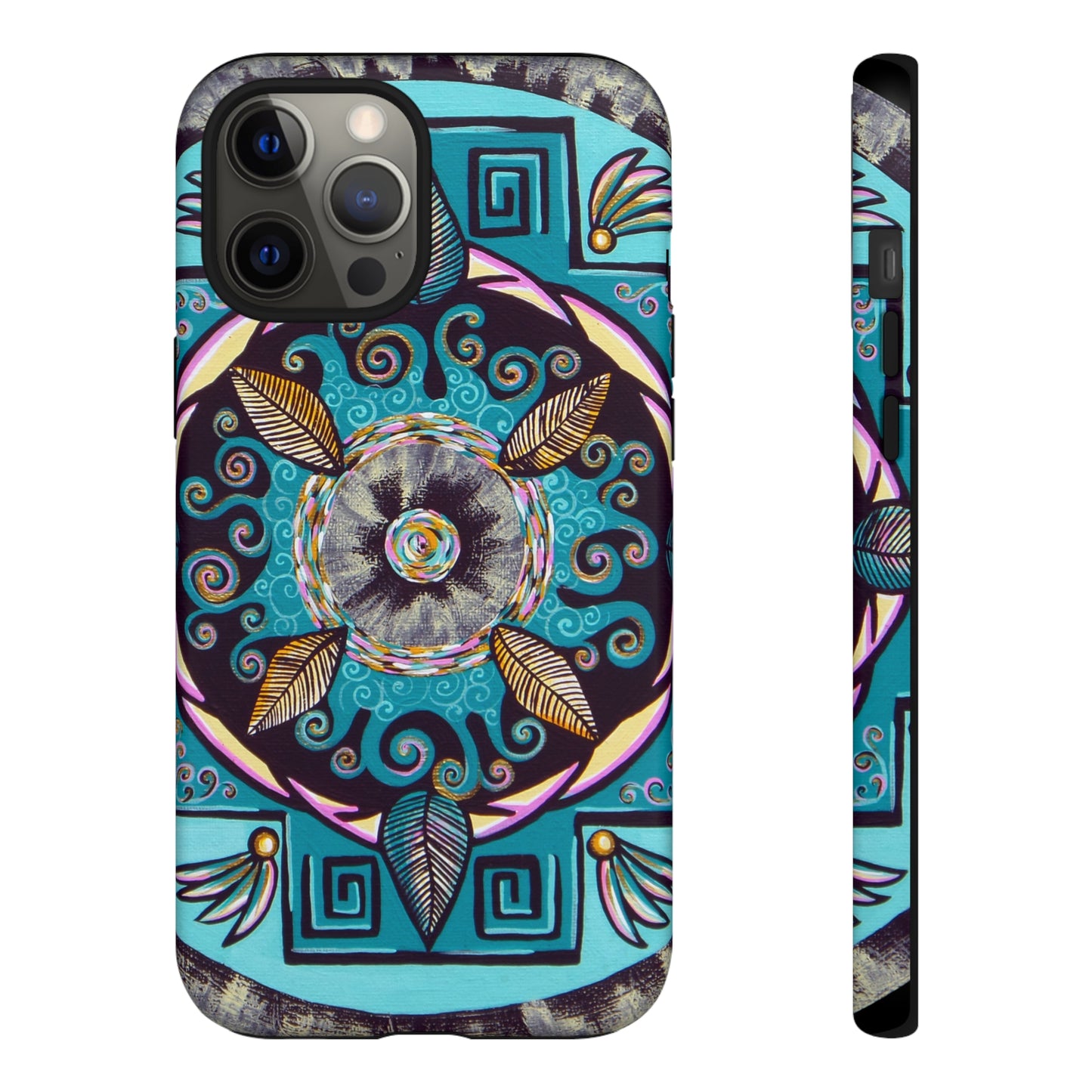 "Hojachakana" Art Phone Armor - Blue Flame Array iPhone 12 Pro Max / Matte Phone Case