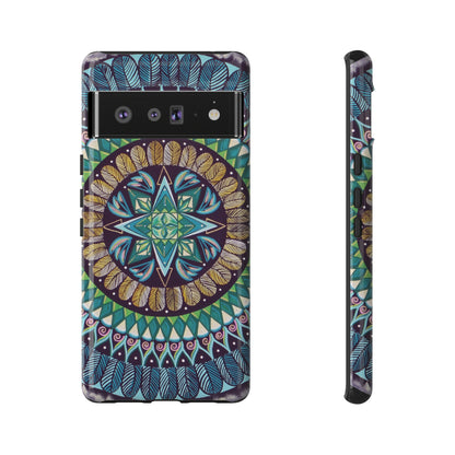 "AquilazurA Kryst'dala" Art Phone Armor - Blue Flame Array Google Pixel 6 Pro / Glossy Phone Case