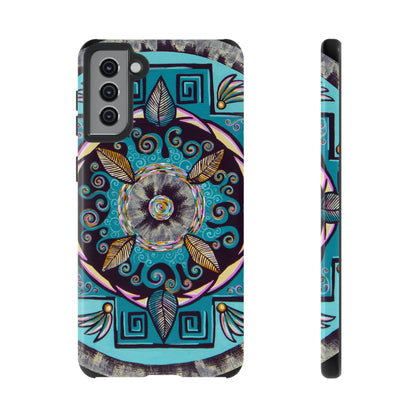 "Hojachakana" Art Phone Armor - Blue Flame Array Samsung Galaxy S21 Plus / Glossy Phone Case