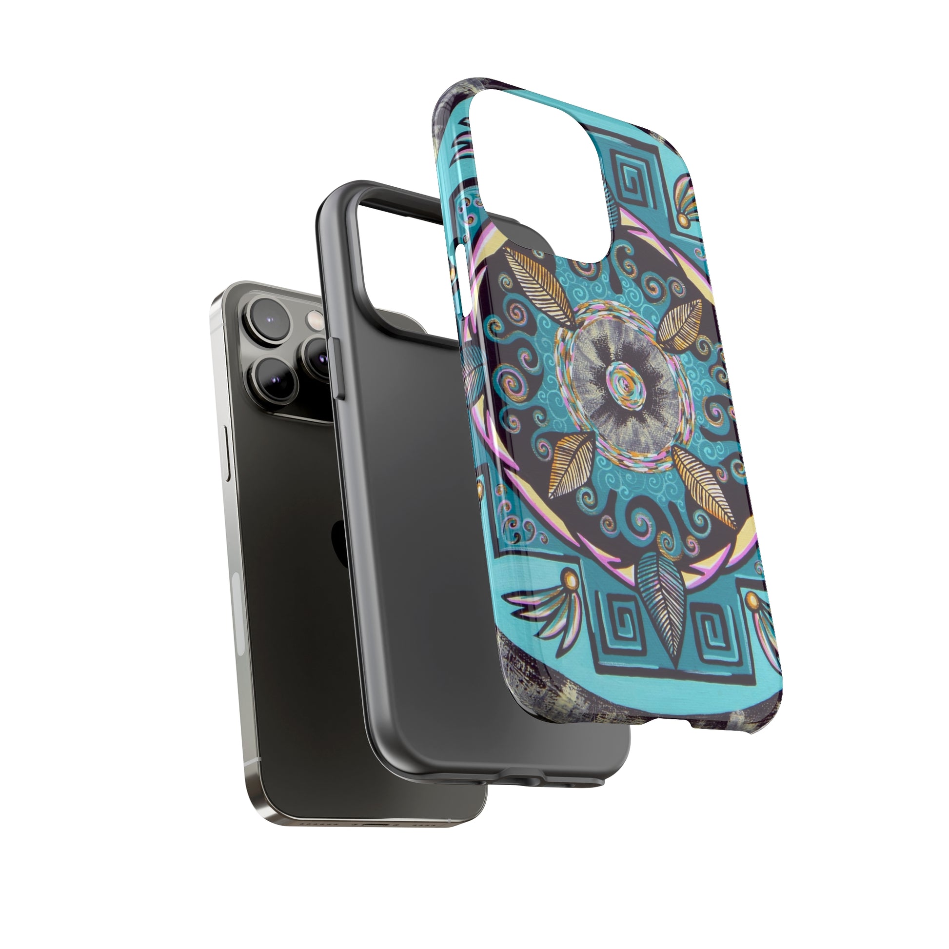 "Hojachakana" Art Phone Armor - Blue Flame Array Phone Case