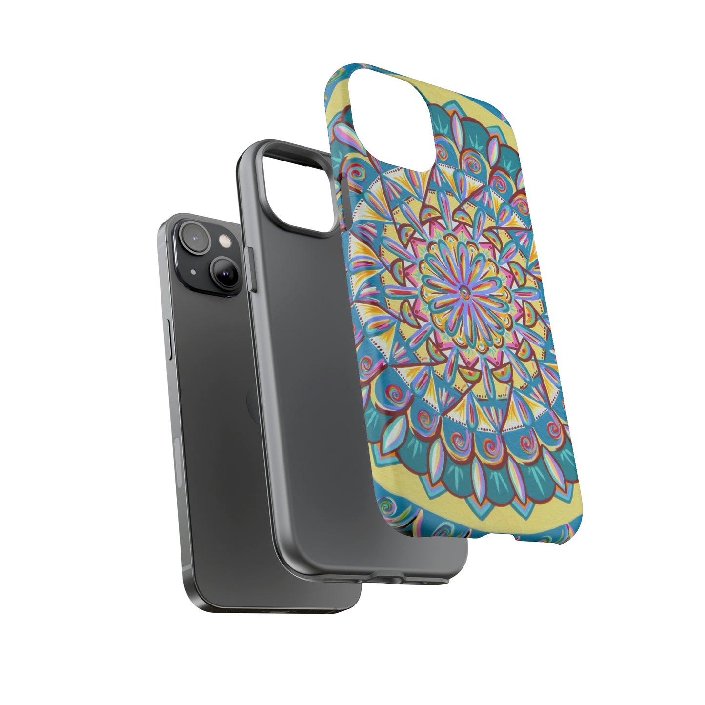 "Almandalayana" Art Phone Armor - Blue Flame Array Phone Case