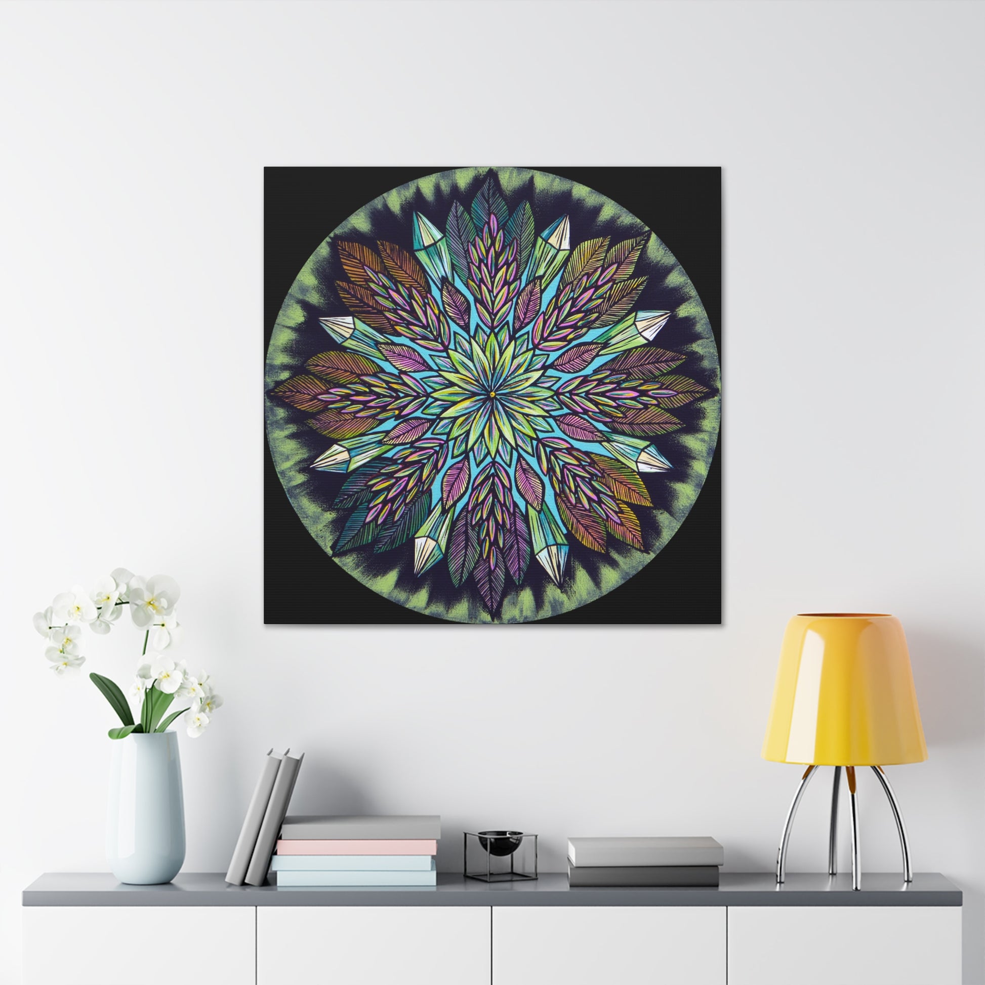 "Krystalhoja" Canvas Gallery Wraps - Blue Flame Array Canvas