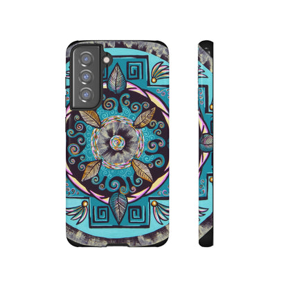 "Hojachakana" Art Phone Armor - Blue Flame Array Samsung Galaxy S21 FE / Glossy Phone Case