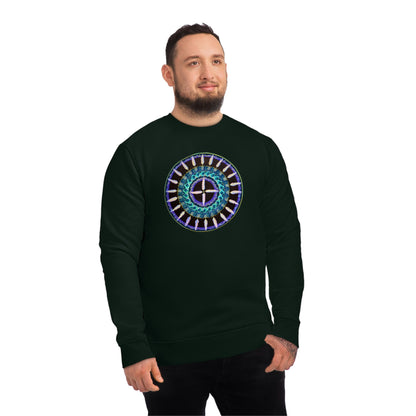 "Cuatro Vientos" Lords & Ladies Organic Sweatshirt - Blue Flame Array Sweatshirt