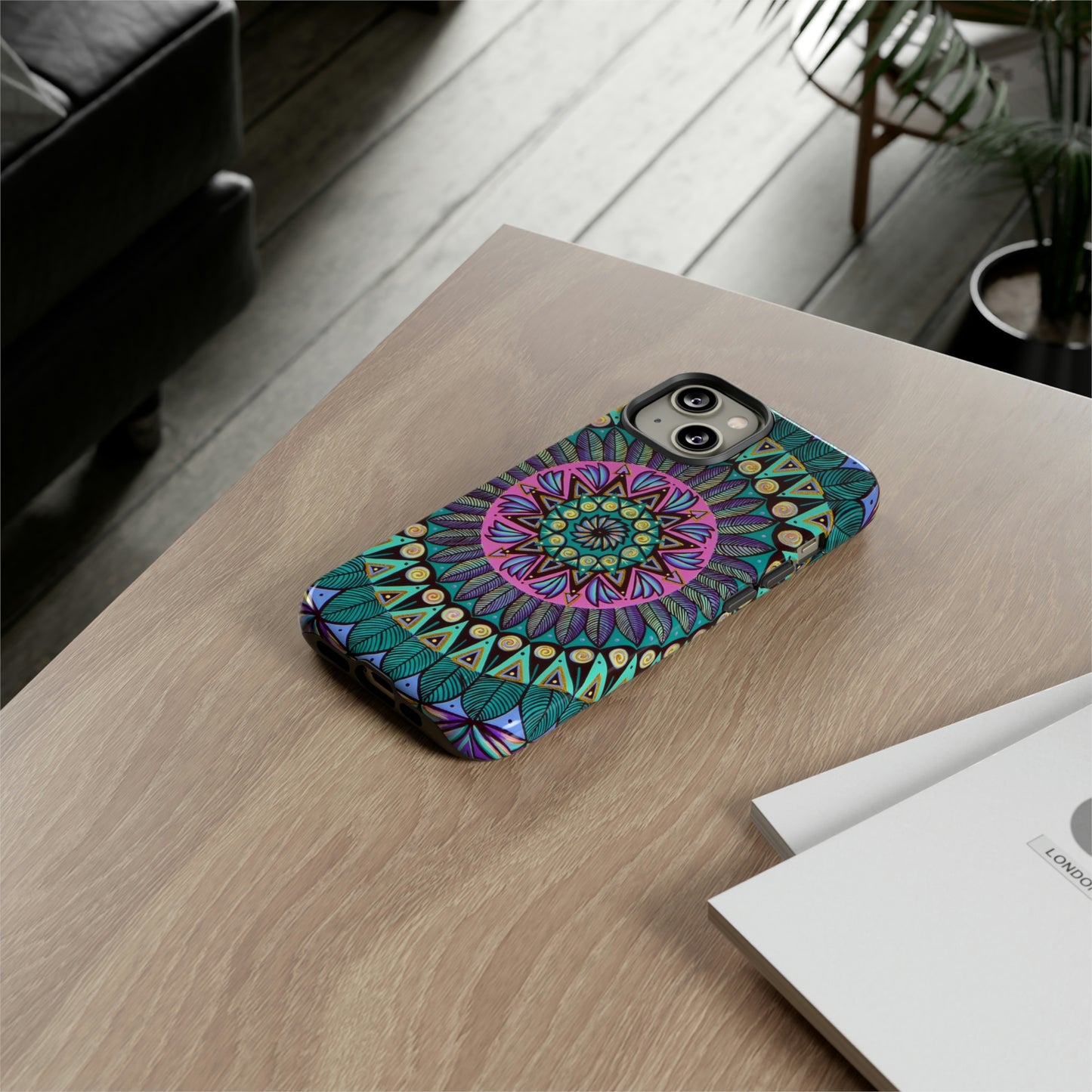 "Mandaladiosa" Art Phone Armor - Blue Flame Array Phone Case