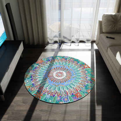 "Mandalavida Blanka" Mandala Rug