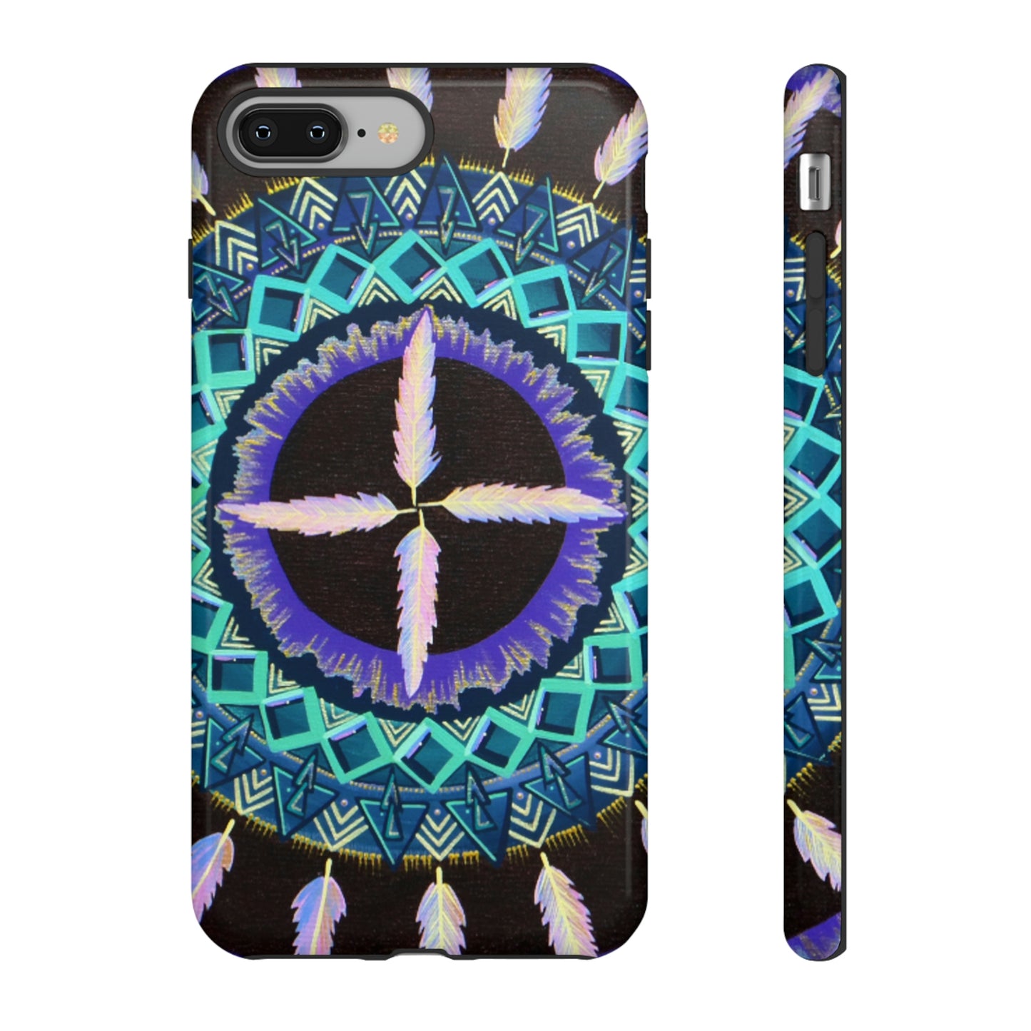 "Cuatro Vientos" Art Phone Armor - Blue Flame Array iPhone 8 Plus / Glossy Phone Case