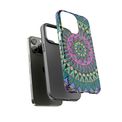 "Mandaladiosa" Art Phone Armor - Blue Flame Array Phone Case