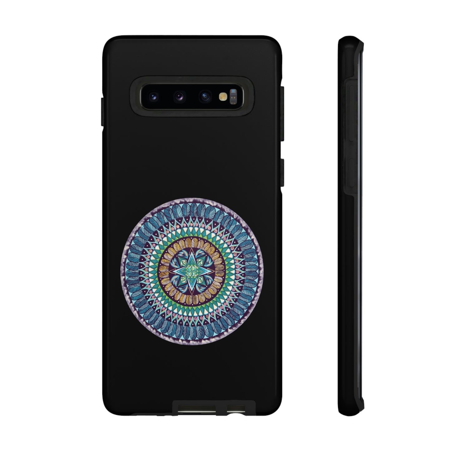 "AquilazurA Kryst'dala" Art Phone Armor - Blue Flame Array Samsung Galaxy S10 / Glossy Phone Case