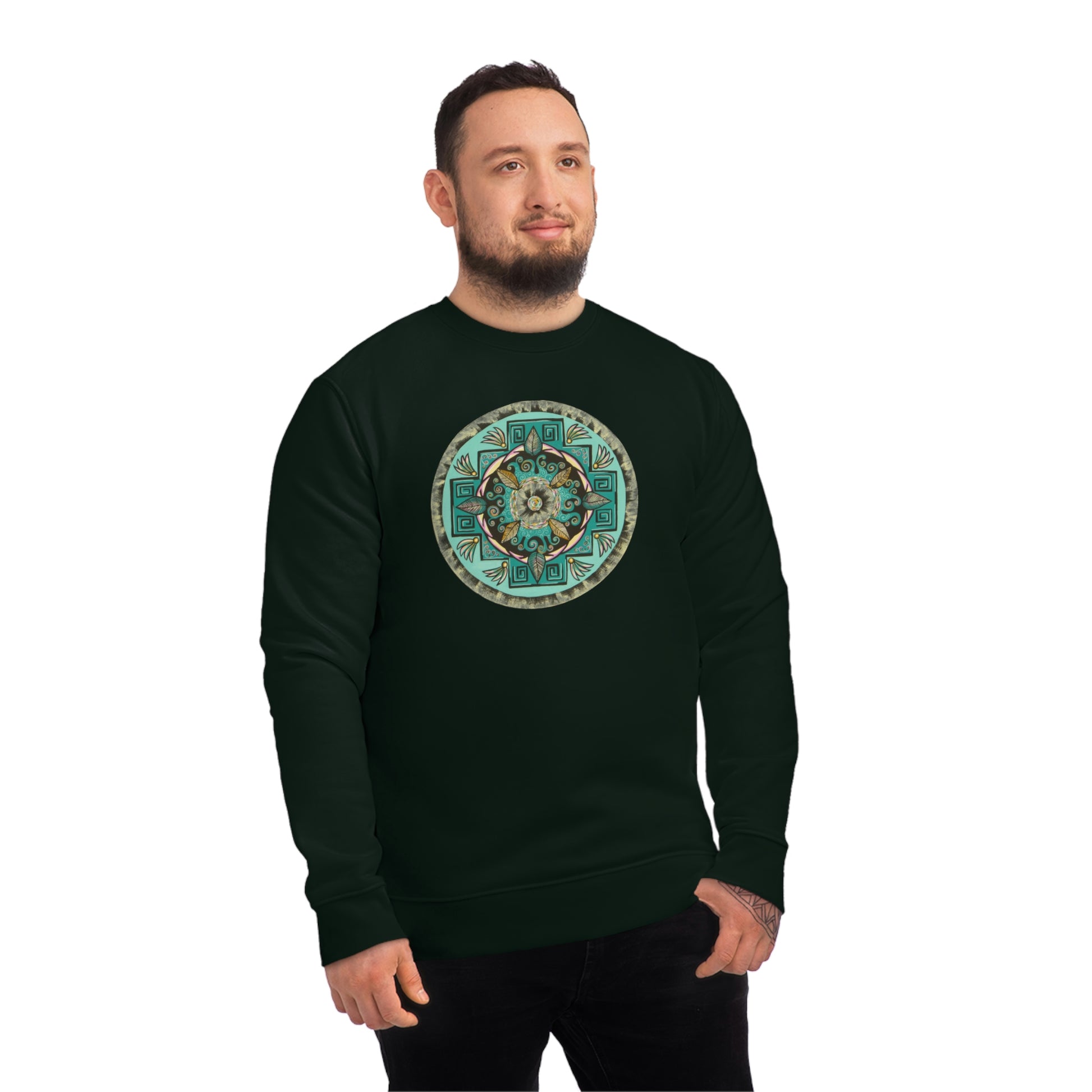 "Hojachakana" Lords & Ladies Organic Sweatshirt - Blue Flame Array Sweatshirt