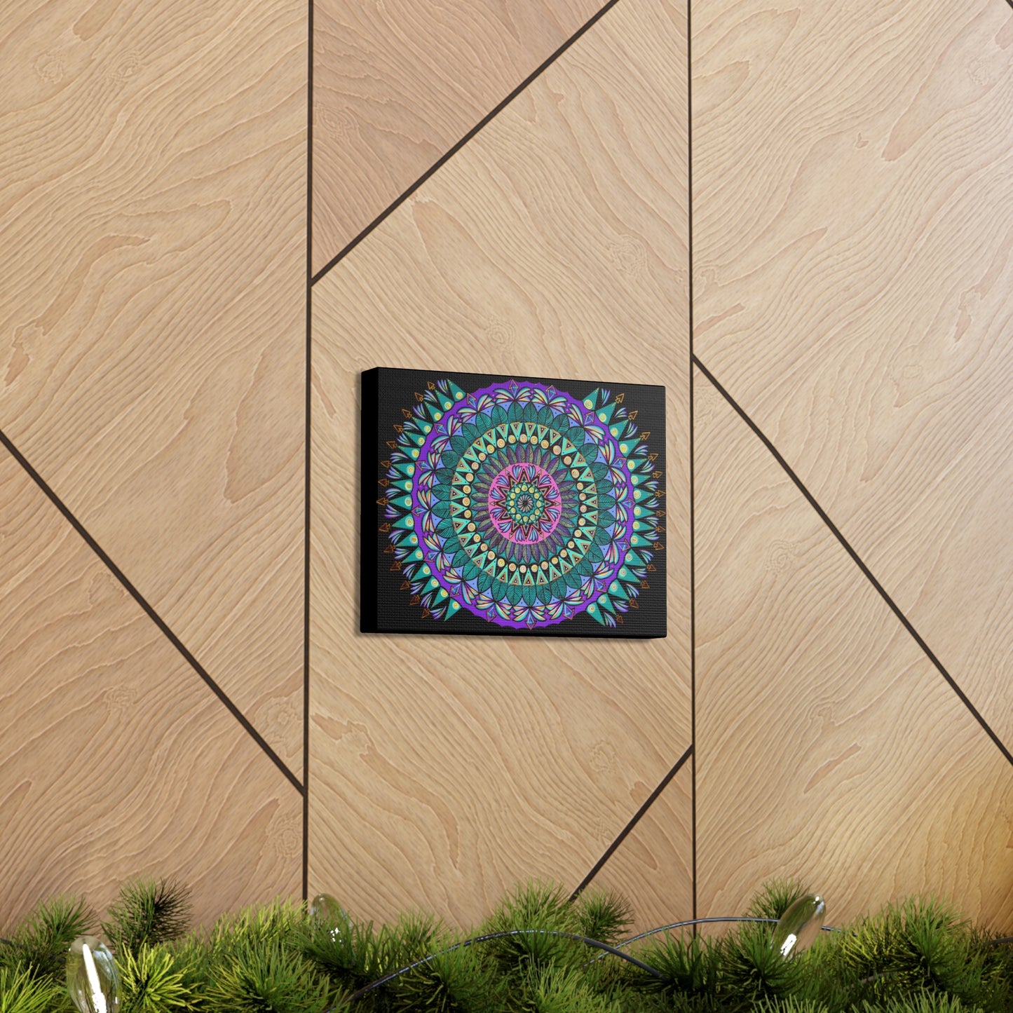 "Mandaladiosa" Canvas Gallery Wraps - Blue Flame Array Canvas