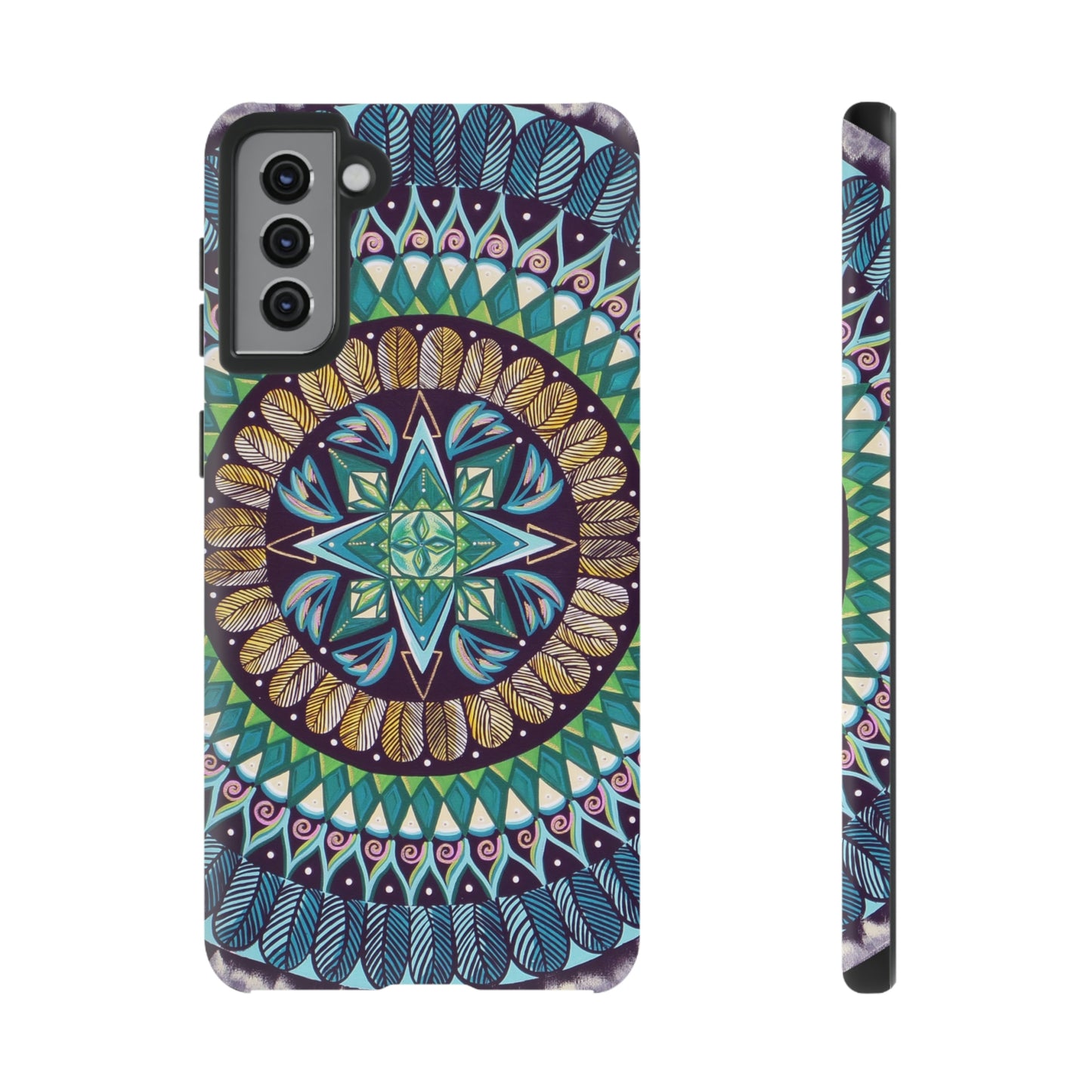 "AquilazurA Kryst'dala" Art Phone Armor - Blue Flame Array Samsung Galaxy S21 Plus / Matte Phone Case