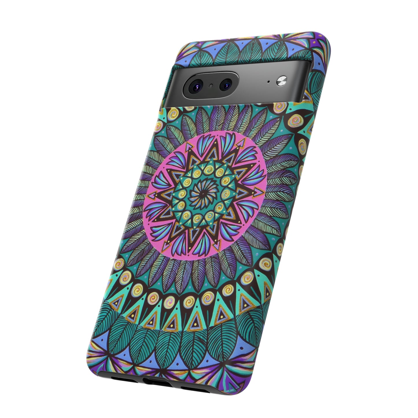 "Mandaladiosa" Art Phone Armor - Blue Flame Array Phone Case